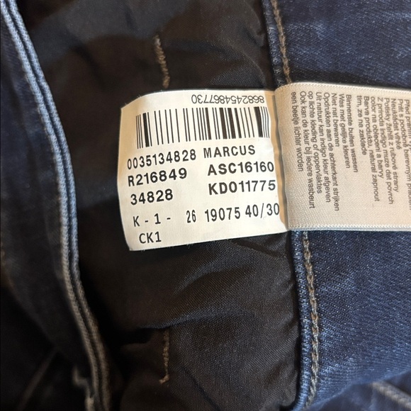 Mavi Dark Blue slim Straight Leg Jeans 40X30 40 X 30 Marcus - Picture 6 of 6